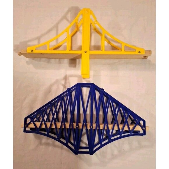 Wooden Railroad Train Bridge Lot Suspension Riser Blocks READ Thomas Compatible - Picture 7 of 11